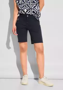 Шорты STREET ONE, средняя талия, синий