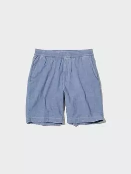 Шорты-Стрейч, легкие Uniqlo, цвет 63 синий