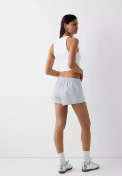 Шорты Striped Bershka, крапчатый синий