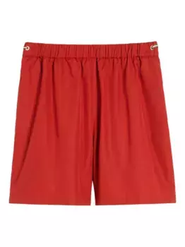 Шорты строгого кроя с эластичным поясом MAX MARA, красный