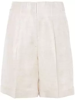 Шорты строгого кроя с завышенной талией Peserico, бежевый