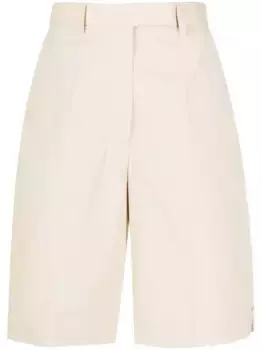 Шорты строгого кроя с завышенной талией THOM BROWNE, нейтральный