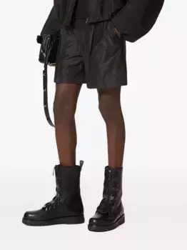 Шорты строгого кроя со складками VALENTINO GARAVANI, черный