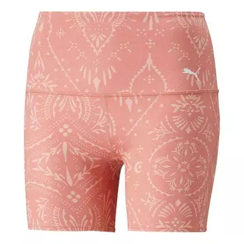 Шорты studio printed 5 inch training legging short 'rosette' Puma, розовый