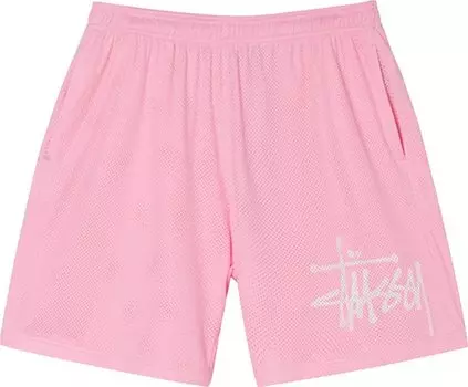 Шорты Stussy Big Basic Mesh Short 'Pink', розовый