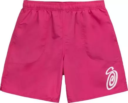 Шорты Stussy Curly S Water Short 'Fucshia', розовый