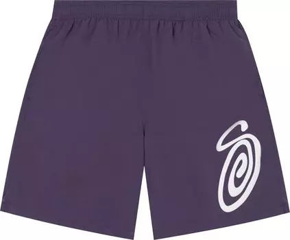 Шорты Stussy Curly S Water Short 'Purple', фиолетовый