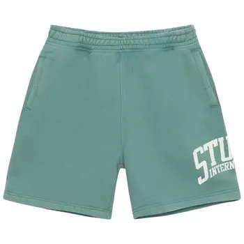 Шорты Stussy Fleece International Short, бирюзовый