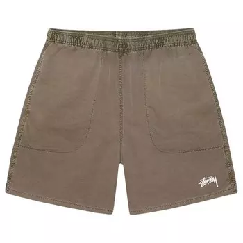 Шорты Stussy Pigment Stock Water Short, оливковый