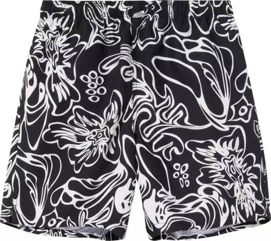 Шорты Stussy Wavy Hawaiian Water Short 'Black', черный
