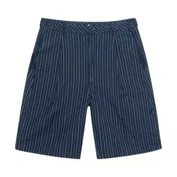 Шорты Stussy Wrinkled Stripe Volume Pleated Short, темно-синий