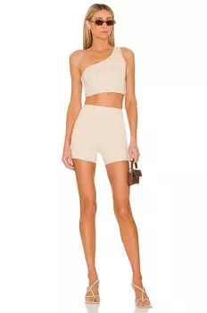 Шорты superdown Lizzy Ribbed, загар