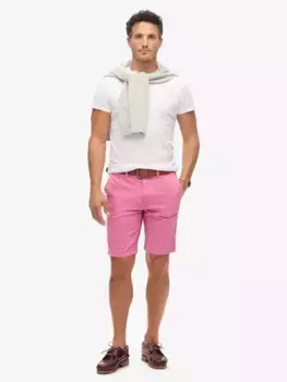 Шорты Superdry Officer Chino, цвет washed/pink