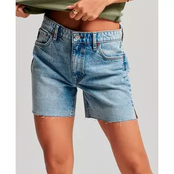 Шорты Superdry Vintage Mid Rise Cut Off, синий