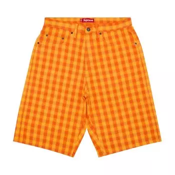 Шорты Supreme Plaid Baggy Short, оранжевый