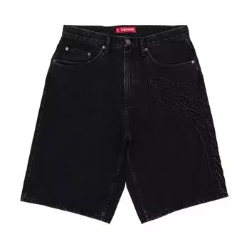 Шорты Supreme Script Baggy Denim Short, черный