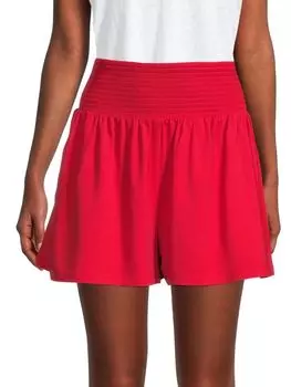 Шорты Susana Monaco с присборенной талией, красный