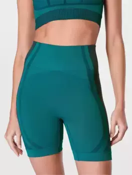 Шорты Sweaty Betty Silhouette Sculpt Seamless Workout, цвет reef/teal/blue