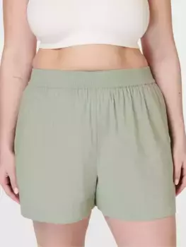 Шорты Sweaty Betty Summer Stretch Linen Blend, цвет savannah green