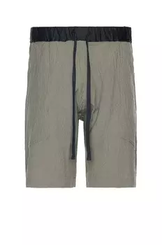 Шорты свободного кроя из хлопчатобумажной ткани*рами*шелка из ткани сирсакер Ts(S), серый