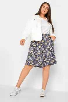 Шорты свободного кроя из лайкры с эластичной резинкой на талии большого размера 302404 Stil Diva