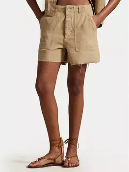 Шорты свободного кроя из ткани 211949934003 Polo Ralph Lauren, бежевый