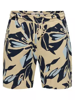 Шорты свободного кроя из ткани Piero 22034086 Only & Sons, бежевый