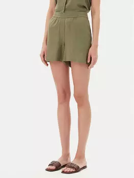 Шорты свободного кроя из ткани Thea 10333804 Vero Moda, зеленый