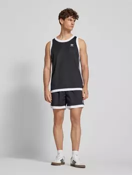 Шорты свободного кроя с пришитыми этикетками, модель «Mockeylet» adidas Originals, черный