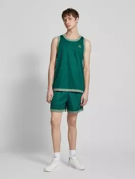 Шорты свободного кроя с пришитыми этикетками, модель «Mockeylet» adidas Originals, темно-зеленый