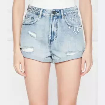 Шорты свободного кроя Salty Dog высокая талия One Teaspoon, синий