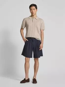 Шорты свободного кроя со складками, модель «LIAM» SELECTED HOMME, темно-синий