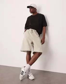 Шорты свободного покроя ASOS DESIGN плотностью 400 г/м светло-бежевого цвета - BEIGE