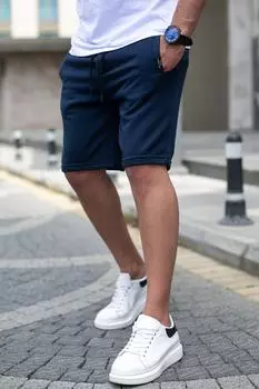 Шорты - Темно-синие - Нормальная талия Madmext, темно-синий