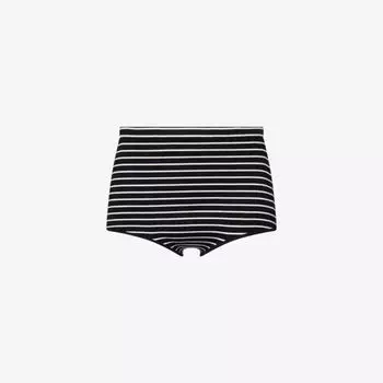 Шорты The Frankie Shop Алисса полосатые вязаные, черный