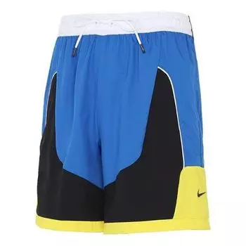 Шорты throwback colorblock woven sports basketball shorts blue Nike, синий