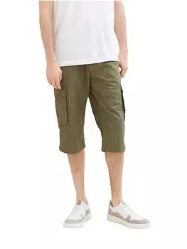Шорты Tom Tailor Short PRINTED MAX OVERKNEE comfort/relaxed, зеленый