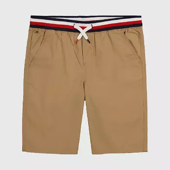 Шорты Tommy Hilfiger Little Kids' Logo Stripe, коричневый