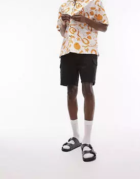 Шорты Topman Skinny Cargo, черный