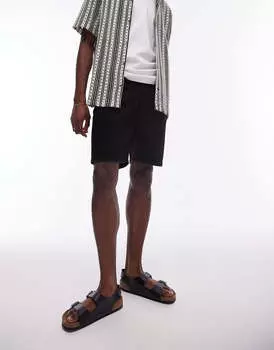 Шорты Topman Straight Leg Denim, черный