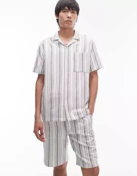 Шорты Topman Striped, экрю