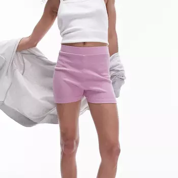 Шорты Topshop Acid Wash Knicker, розовый