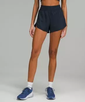 Шорты Track This с высокой посадкой на подкладке длиной Lululemon, нави