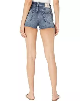 Шорты True Religion Maisie High-Rise Exposed Button Raw Hem Shorts, цвет On Demand Destroy