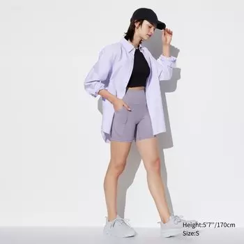 Шорты ультрастрейч Uniqlo AIRism Active, фиолетовый