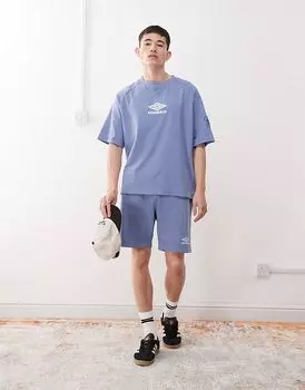 Шорты Umbro Drill с вышитым логотипом синего цвета