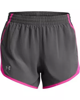 Шорты Under Armour Fly By, цвет Castlerock/Astro Pink/Reflective