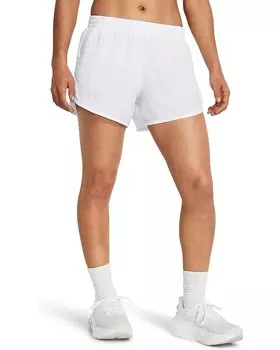 Шорты Under Armour Fly By, цвет White/White/Reflective