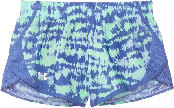 Шорты Under Armour Fly By Printed Shorts, цвет Celeste/Starlight/Reflective