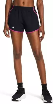 Шорты Under Armour Fly By Shorts, цвет Black/Astro Pink/Reflective